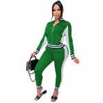 AL129 아마존 독립 방송국 유럽과 미국 여성 자켓 정장 스포츠웨어 투피스 러닝복 코트 가을과 겨울의 그림