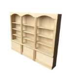 1:12 미니어처 인형 집 인형 집 연구 장식 배아 트리플 책장은 DIY 셀프 페인팅이 가능합니다.의 그림