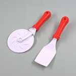 대량 수저 액세서리 수저 액세서리 주방 장난감 그릇 젓가락 접시 둥근 칼 주걱 식사 주방 용품 피자 도구의 그림