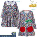 소녀 드레스 공장 도매 면직물 소녀 드레스 프린트의 그림