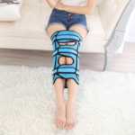 남성용 및 여성용 다리 스트랩성인용 신체 고정 거들물리 보조기의 그림