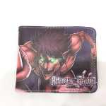 수사대 신제품 거인의 습격 지갑 수사대 남성용 및 여성용 쇼트 동전지갑 PU 가죽 머니 클립의 그림