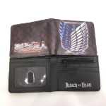 수사대 신제품 거인의 습격 지갑 수사대 남성용 및 여성용 쇼트 동전지갑 PU 가죽 머니 클립의 그림