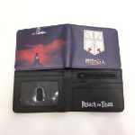 수사대 신제품 거인의 습격 지갑 수사대 남성용 및 여성용 쇼트 동전지갑 PU 가죽 머니 클립의 그림