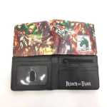 수사대 신제품 거인의 습격 지갑 수사대 남성용 및 여성용 쇼트 동전지갑 PU 가죽 머니 클립의 그림