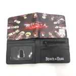 수사대 신제품 거인의 습격 지갑 수사대 남성용 및 여성용 쇼트 동전지갑 PU 가죽 머니 클립의 그림