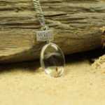 크로스 보더 민들레 타임 젬스톤 목걸이 하트 라운드 타원형 리버시블 젬스톤 심플 모델 크리스탈 목걸이의 그림