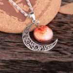 스피드웨이 스타트렉 목걸이 별이 빛나는 달 시간 보석 목걸이의 그림