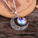 스피드웨이 스타트렉 목걸이 별이 빛나는 달 시간 보석 목걸이의 그림