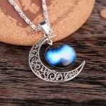 스피드웨이 스타트렉 목걸이 별이 빛나는 달 시간 보석 목걸이의 그림