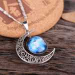 스피드웨이 스타트렉 목걸이 별이 빛나는 달 시간 보석 목걸이의 그림