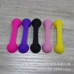 크리에이티브 실리콘 휴대 전화 홀더 다기능 이중 헤드 폰 흡입 컵 휴대 전화 홀더 휴대 전화 핸드셋은 사용자 정의 로고가 될 수 있습니다.의 그림