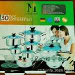 공장 스테인레스 스틸 조리기구 25/30PCS 조리기구 세트 냄비와 팬 세트 냄비와 팬의 조리기구 조합 수출 세트의 그림