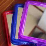 진주 빛 사변형 거울 브래킷 접이식 거울 화장 거울 2 위안 2 위안 상점 가족 화장 거울 소스 도매의 그림