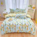 새로운 연삭 양모 4 피스 세트 간단한면 모자 모델 침구 작은 신선한 침대 시트 이불 커버 3 피스 세트 도매의 그림