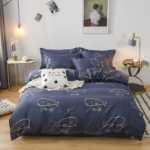 간단한 연삭 양모 침대 모자 모델 4 피스 세트 작은 신선한 기숙사면 침대 시트 이불 커버 3 피스 세트 침대 선물 도매의 그림