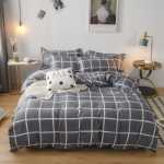 간단한 연삭 양모 침대 모자 모델 4 피스 세트 작은 신선한 기숙사면 침대 시트 이불 커버 3 피스 세트 침대 선물 도매의 그림