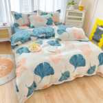 간단한 연삭 양모 침대 모자 모델 4 피스 세트 작은 신선한 기숙사면 침대 시트 이불 커버 3 피스 세트 침대 선물 도매의 그림