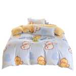 발신자를 대신하여 코튼 인쇄 4 피스 세트 두꺼운 브러시 시트 이불 커버 학생 기숙사 코튼 3 피스 침구의 그림