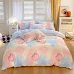 발신자를 대신하여 코튼 인쇄 4 피스 세트 두꺼운 브러시 시트 이불 커버 학생 기숙사 코튼 3 피스 침구의 그림