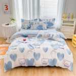 발신자를 대신하여 코튼 인쇄 4 피스 세트 두꺼운 브러시 시트 이불 커버 학생 기숙사 코튼 3 피스 침구의 그림