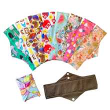 굿붐 출산 대나무 숯 빨아들이는 생리대 재사용 가능한 팬티 라이너의 그림