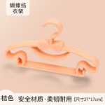 어린 이용 옷걸이 플라스틱 어린 이용 옷걸이 가정용 아기 옷걸이 두꺼운 건조 옷걸이 유아 나비 넥타이 옷걸이의 그림