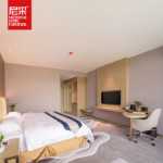 현대 심플 호텔 가구 푸징 가든 호텔 룸 세트 침실 가구의 그림