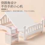 대외 무역 어린이 미니 가구 나무 주방 거실 침실 소녀 놀이 집 역할 놀이 작은 가구 세트의 그림