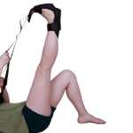 공장 도매 재활 훈련 스트레칭 스트랩 보조 발목 인대 들것 벨크로 요가 보조 스트레칭 스트랩의 그림