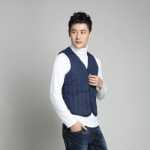 남성 다운 조끼의 그림