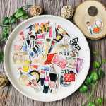 휴대 전화 장식 미니 스티커의 그림