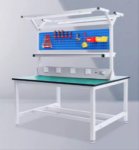 서랍이있는 작업장 정전기 방지 작업대 공장 조립 라인 품질 관리 용접 유지 보수 테이블 실험실 수술대의 그림